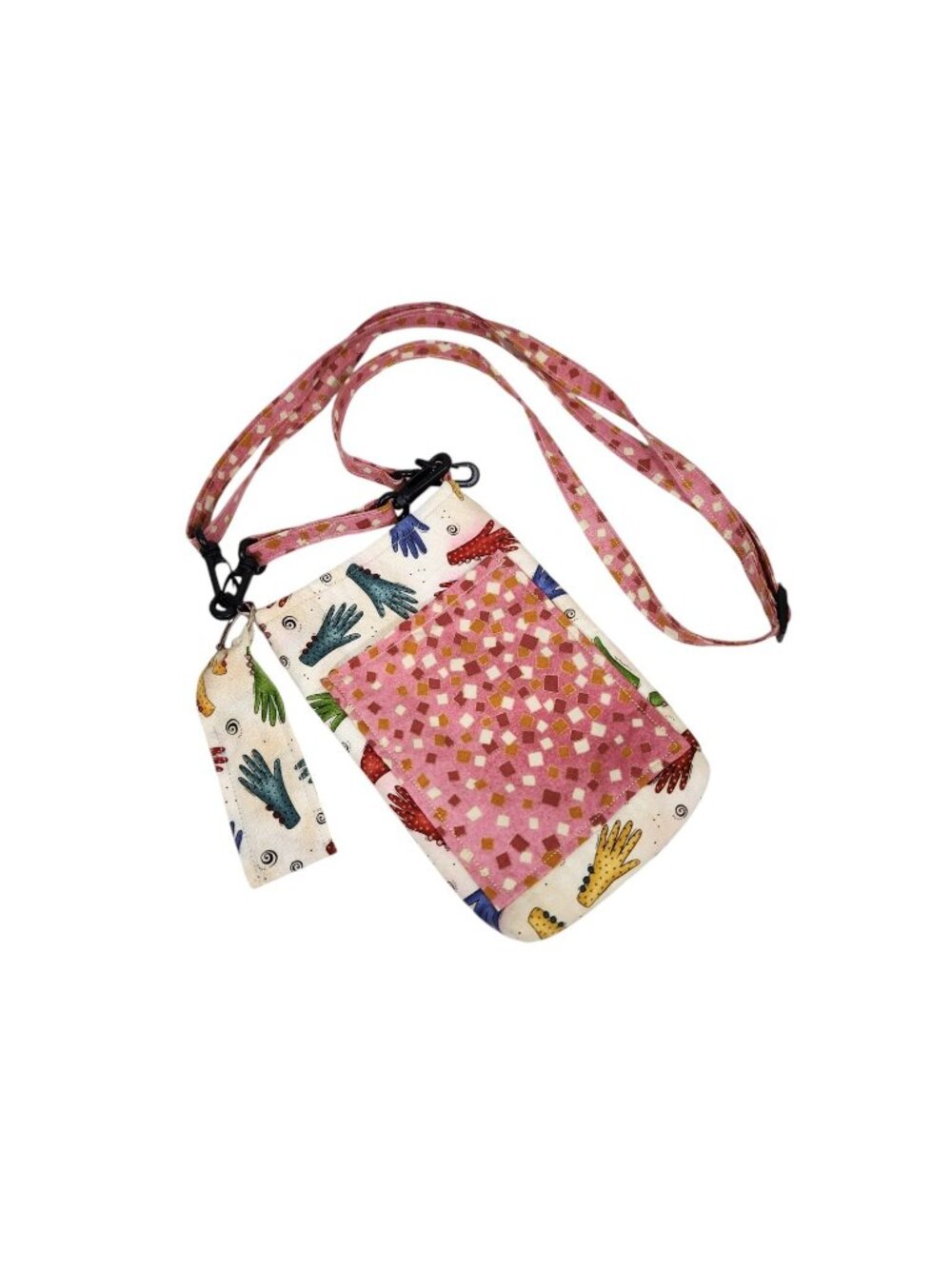 Lizzy Gail Cell Phone Crossbody Bag Purse Fabric Adjustable Strap